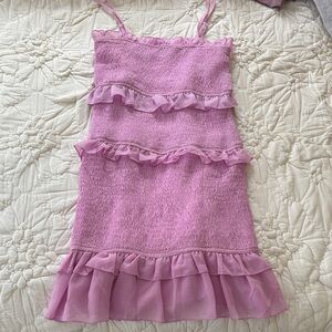 Nasty Gal Lilac Ruffled Dress